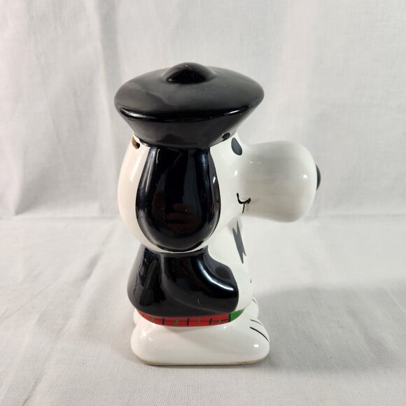 Snoopy Peanuts 1966 Scottish Bagpipes Ceramic Piggy Bank w/ Stopper VG+ Vintage - Picture 4 of 12